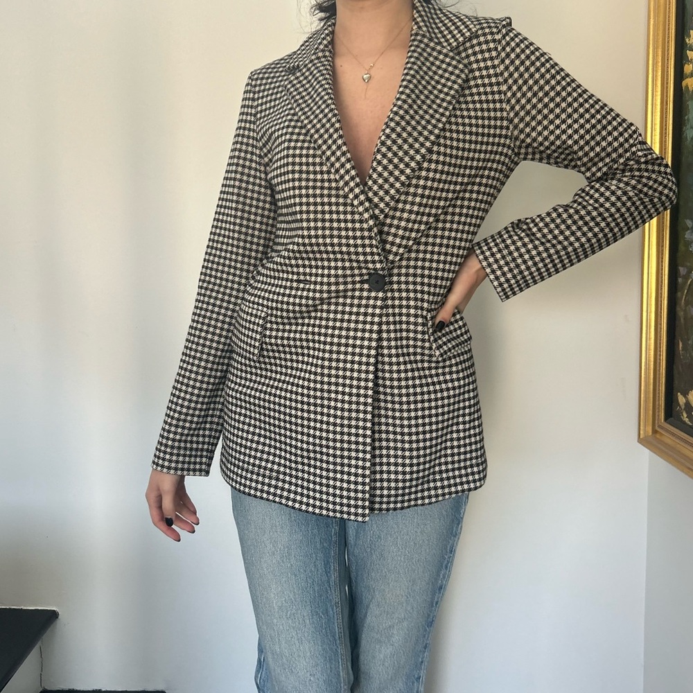 Houndstooth Blazer / Size 0 US / 32 EU